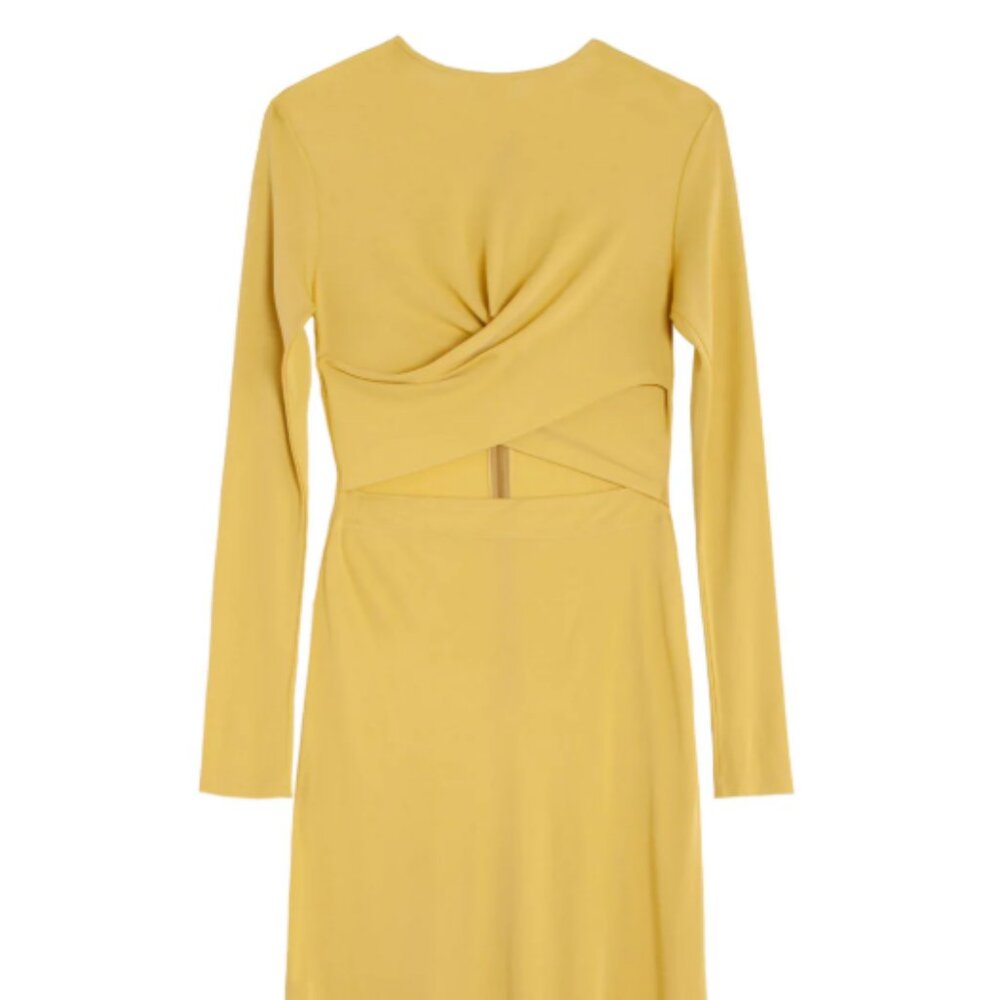 Nomia Lemon Yellow Cross Front Dress